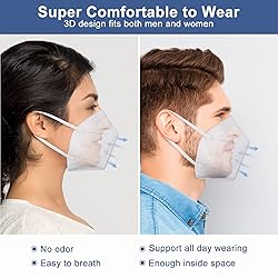 BLScode KN95 Face Mask 60 Pack White,Individually