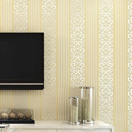 Amazon Co Jp モダン 3d エンボス加工非 不織 布 壁紙 自己 接着フィルム リビングルームベッドルームテレビ背景壁のための花のストライプウォールカバー フクシア 0 53 10m ホーム キッチン