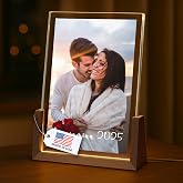 LOUISMIAA Customized Picture Frames with Night Light,Decorative Plaque Anniversary Birthday Mother&rsquo;s Day Father&rsquo;s Day Valentine&rsquo;s Personalized Gifts for Boyfriend Girlfriend Couple Same Day Shipping