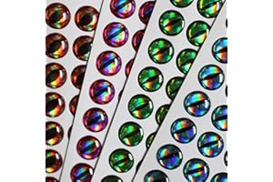 Tigofly 160 pcs 4 Colors 10mm 3/8" 4D Fish Eyes Frog Eye Sticky Fishing Lure Realistic DIY Crafts for Hooks Baits Fly Tying M