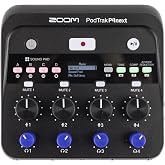 Zoom PodTrak P4next Podcast Recorder with 4 Inputs + AI Noise Reduction | 4 Mic Inputs, 4 Headphone Outputs, Sound Pads, Phone Input, USB Audio Interface, Battery Powered for Podcasting