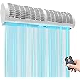 EQWZUPD Air Curtain 24/36/48/60 Inch, 2 Speeds Remote control Air Curtain Super Power, Door Blower to Keep Flies Out, Air Curtains for Doors Commercial, 110V Unheated, Commercial Indoor Household
