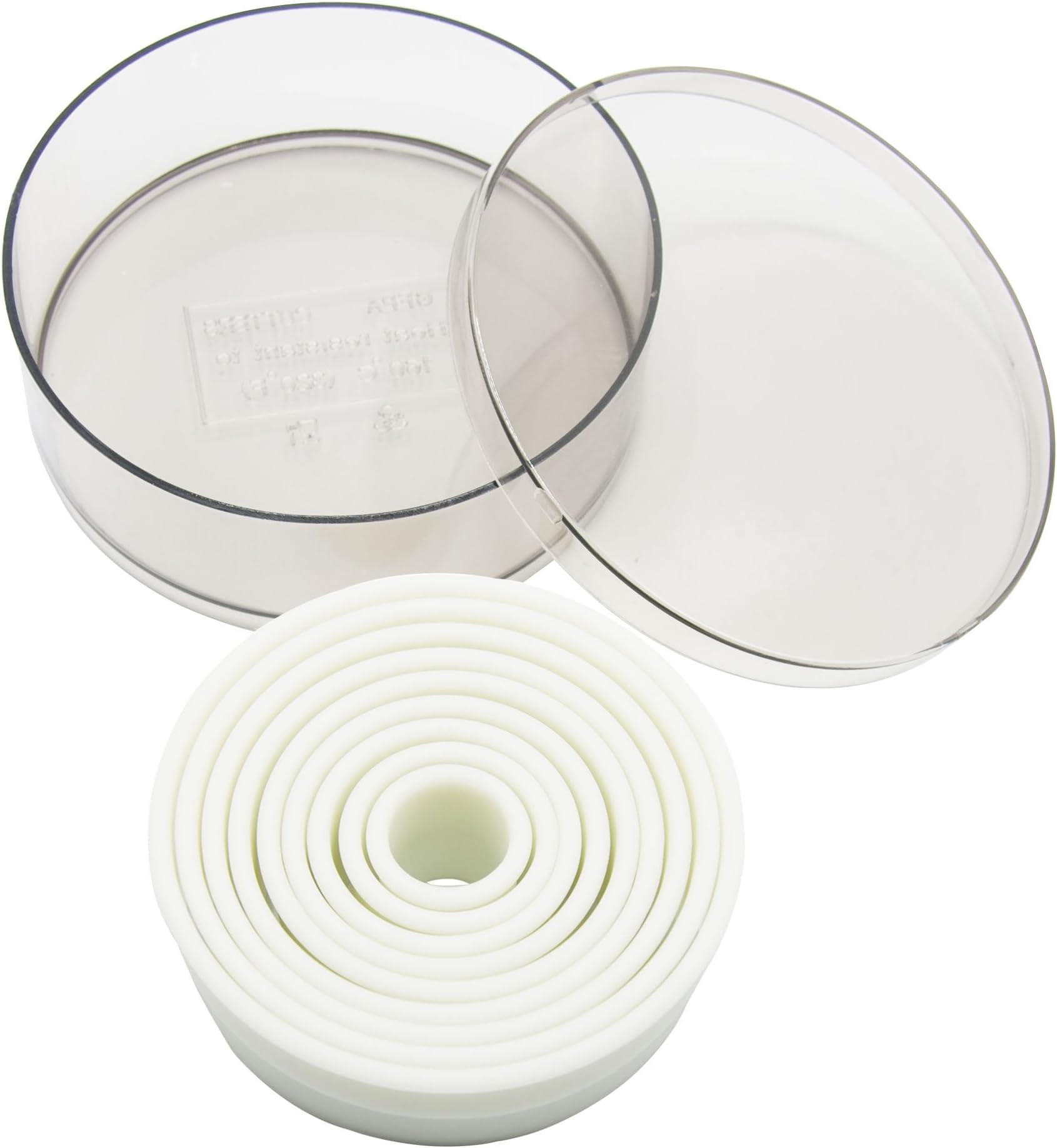Round Cookie Cutter Set -9 Piece Nylon Fondant Cutter Set Biscuit Cutter with Plastic Storage Case