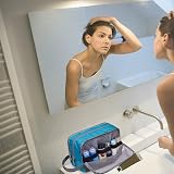 WANDF Toiletry Bag Water-Resistant Nylon Travel Dopp Kit A Sky Blue view 6