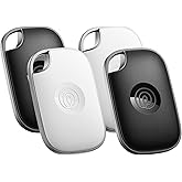 Life360 Tile Pro - Powerful Bluetooth Tracker, Key Finder and Item Locator for Keys Bags, and More. Both iOS and Android Compatible. Phone Finder. 4-Pack (Black/White)