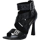 KARL LAGERFELD womens Careliz Evening Strappy Dress Heel With Belt Detail