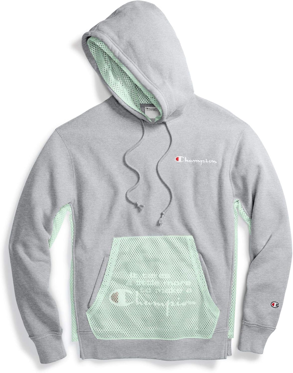 champion hoodie side logo