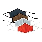 Quality Durables Unisex-Adult's 4-Pack Washable Reusable Cloth Face Mask with Elastic Ear Loop