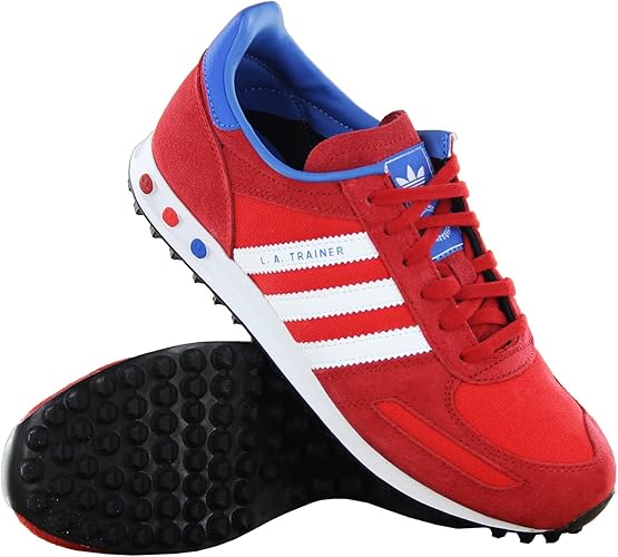 boys red adidas trainers