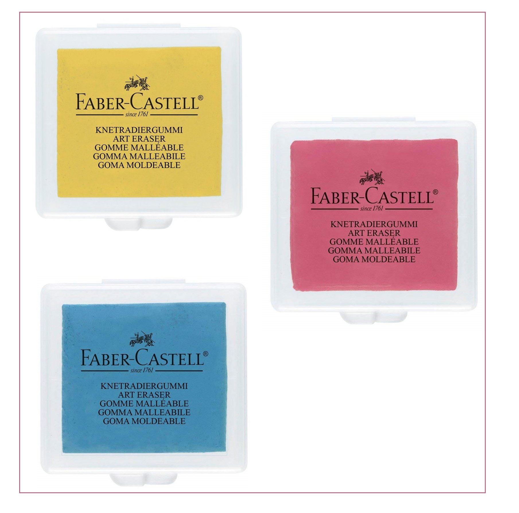 Faber Castell Modelling Clay for Artists Eraser Set of 3