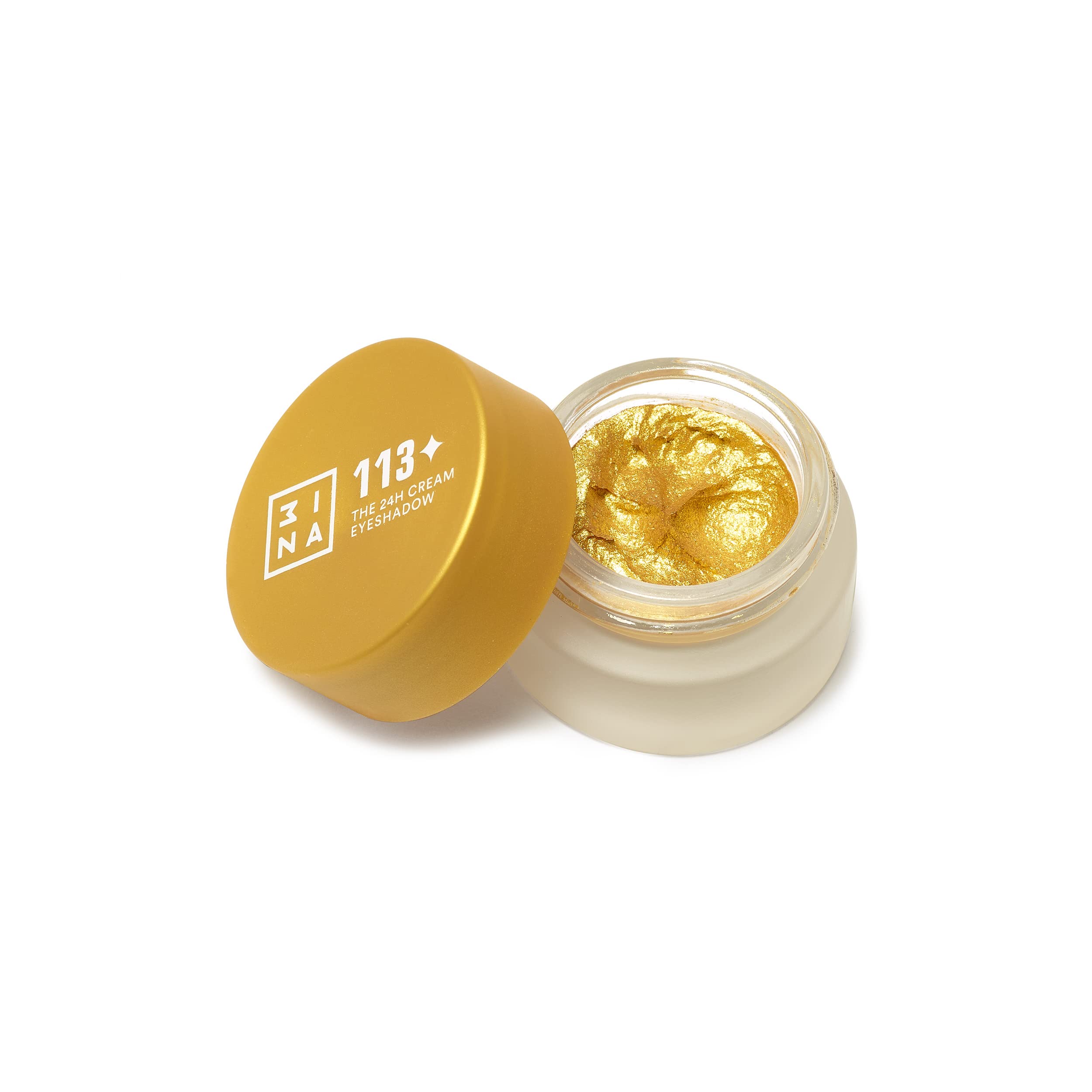 3INA MAKEUP - The 24h Cream Eyeshadow 113 - Gold Eyeshadow 24H Waterproof Fast Drying - Matte Shimmer Glitter Eyeshadow