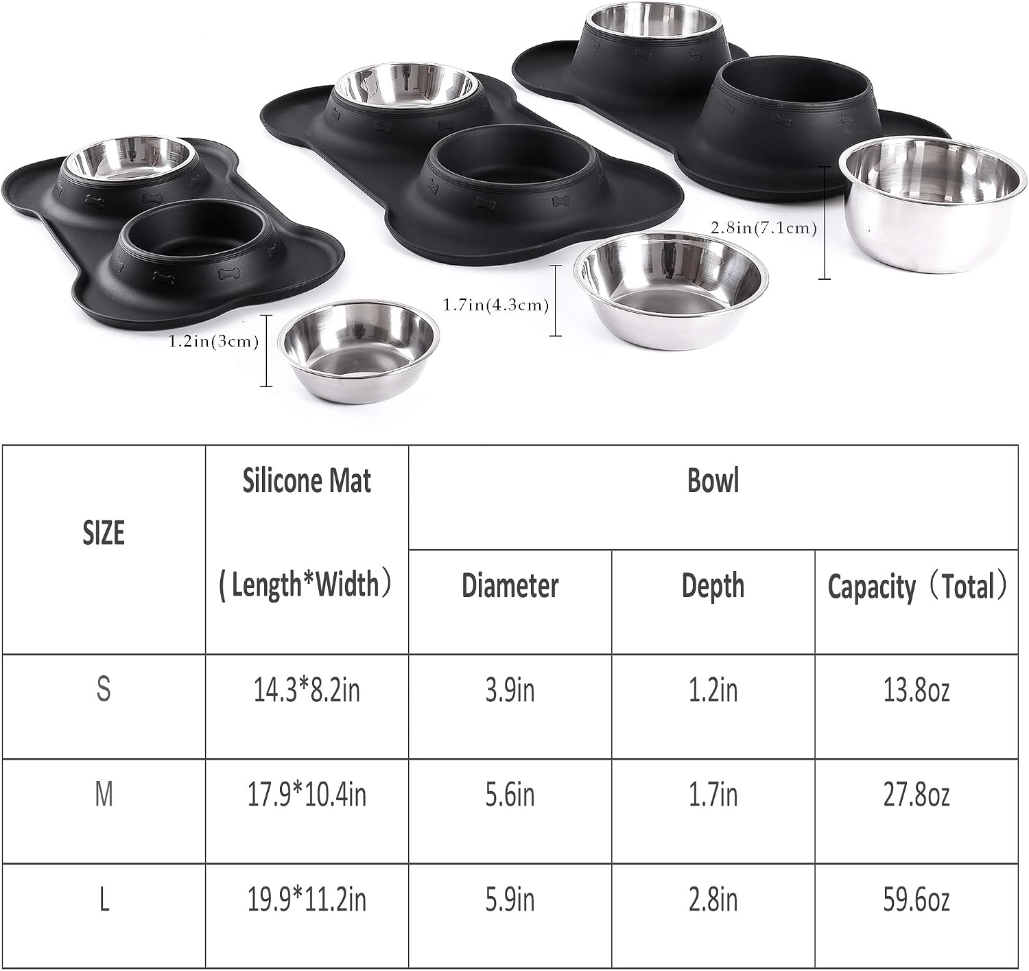 Hubulk Pet Dog Bowls 2 Stainless Steel Dog Bowl with No Spill Non-Skid Silicone Mat + Pet Food Scoop Water and Food Feeder Bowls for Feeding Small Medium Large Dogs Cats Puppies (M - Image 3