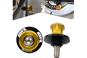 YIMOTO 8MM M8 X 1.5 Motorcycle Swingarm Sliders Spools CNC Aluninum Swing Arm Stand Screws 2PCS for Suzuki GSX-R 600 GSX-R 750 GSX-R 1000 (Gold)