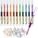Surcotto 12-Pack 0.5mm Gel Pens Multicolor Ultra-Fine Quick-Dry Ink