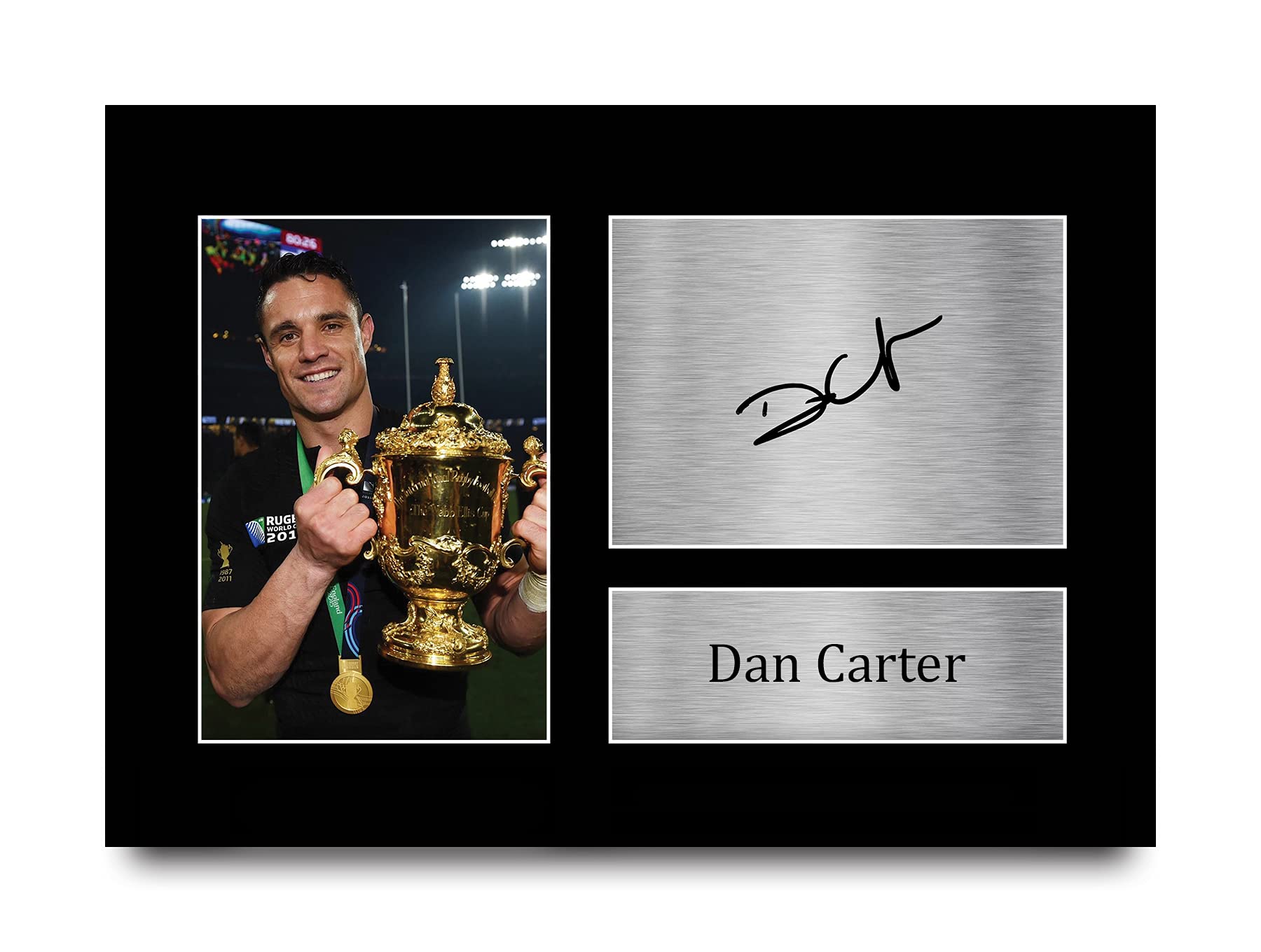 HWC Trading Dan Carter Gift Signed A4 Printed Autograph New Zealand Rugby Union Gifts Print Photo Picture Display
