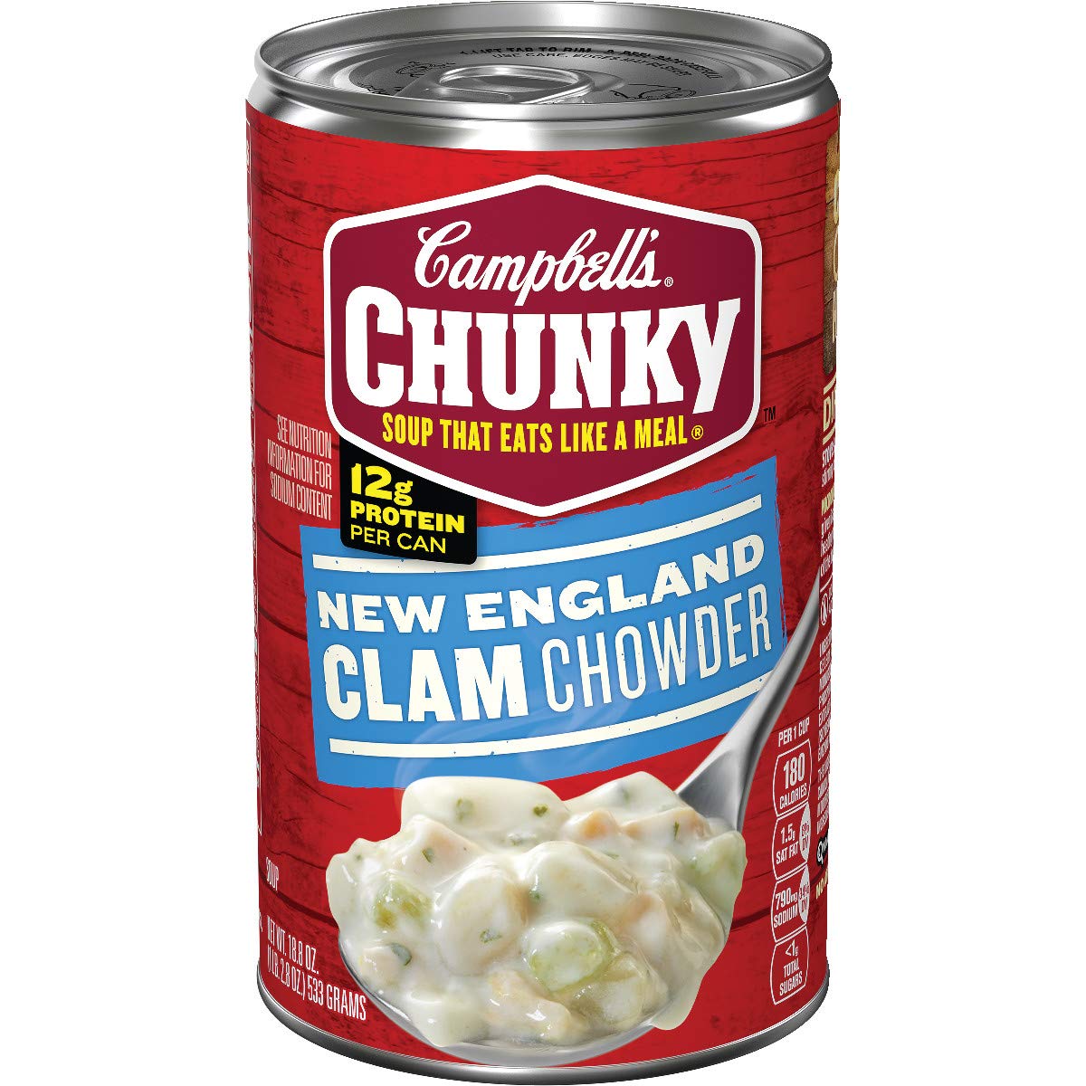 Campbell's chunky ne clam chowder 19oz 12ct (051000106582)