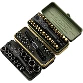 KESI Tool Torx Bit Set 77-Piece, Fully Armed Bits Ratchet Set with 13-Piece 1/4" Dr. Low Profile Sockets, 1/4" Dr 29-piece, and 35-piece Multi Function Bit Set