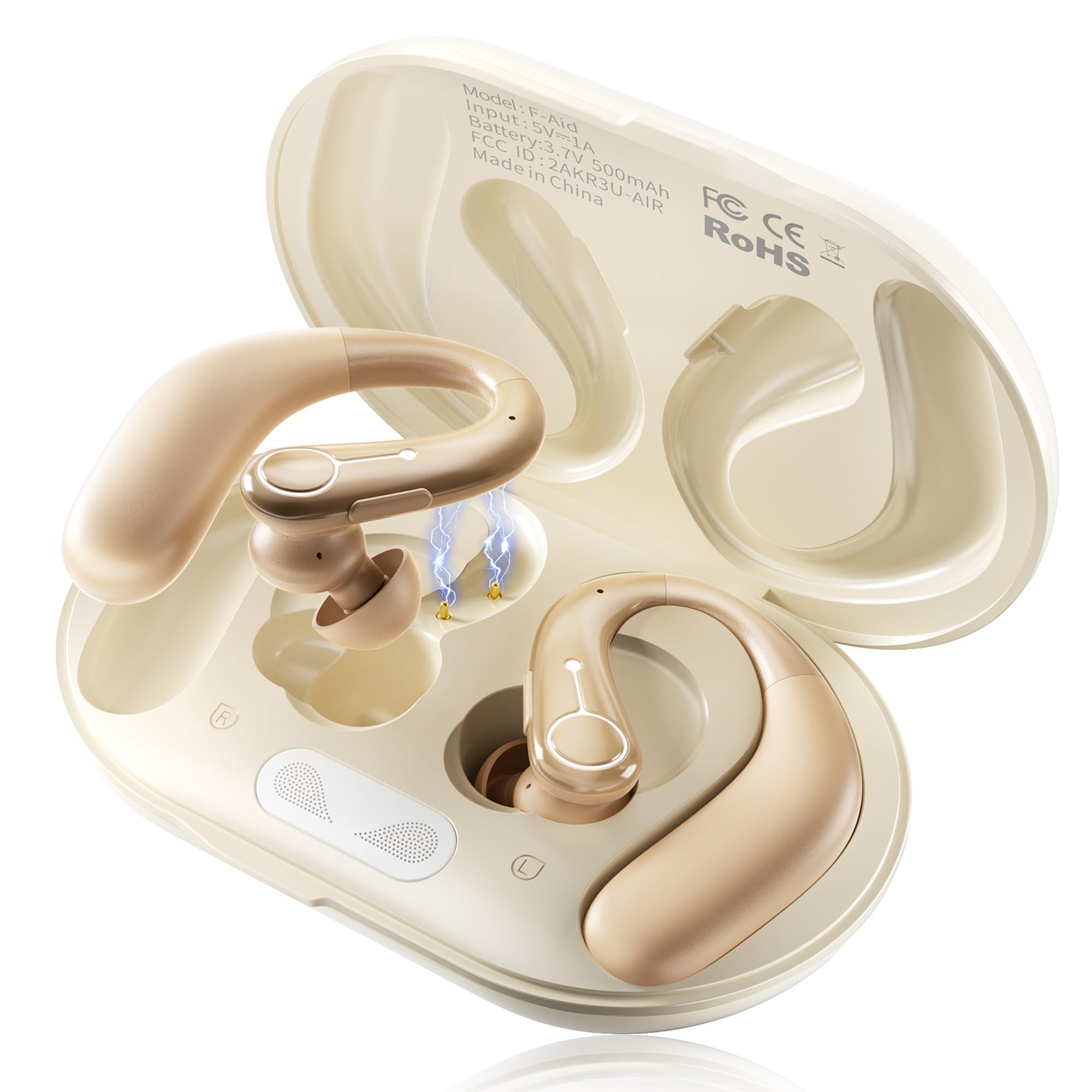 Photo 1 of Hearing Aids, Hearing Aids for Seniors with Automatic Noise Cancelling for the Hearing Loss, Rechargeable Bluetooth Hearing Amplifiers with APP Volume Control, Premium Comfort Design and Wear