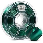 R3D PLA Filament 1.75mm, 0-370 mm/s High Speed PLA Printing, Dimensional Accuracy +/- 0.02mm, 1KG (2.2lbs) Clear Plastic Spool 3D Printer Filament (Silk Green)