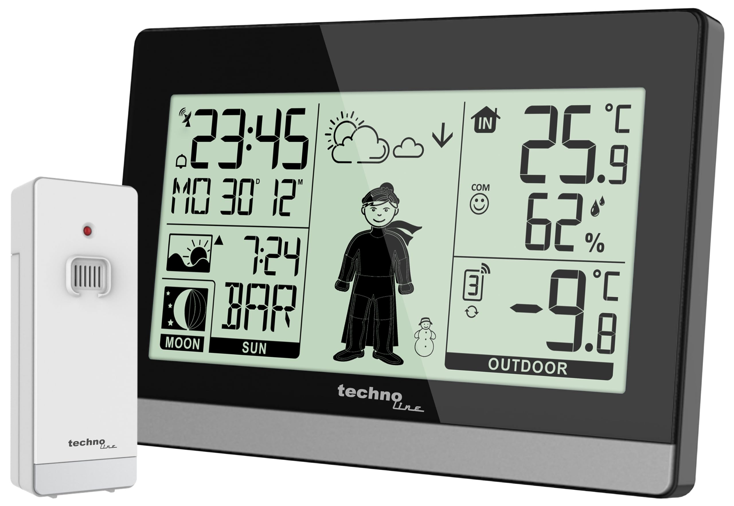 Technoline WS9612 Modern Weather Station Black