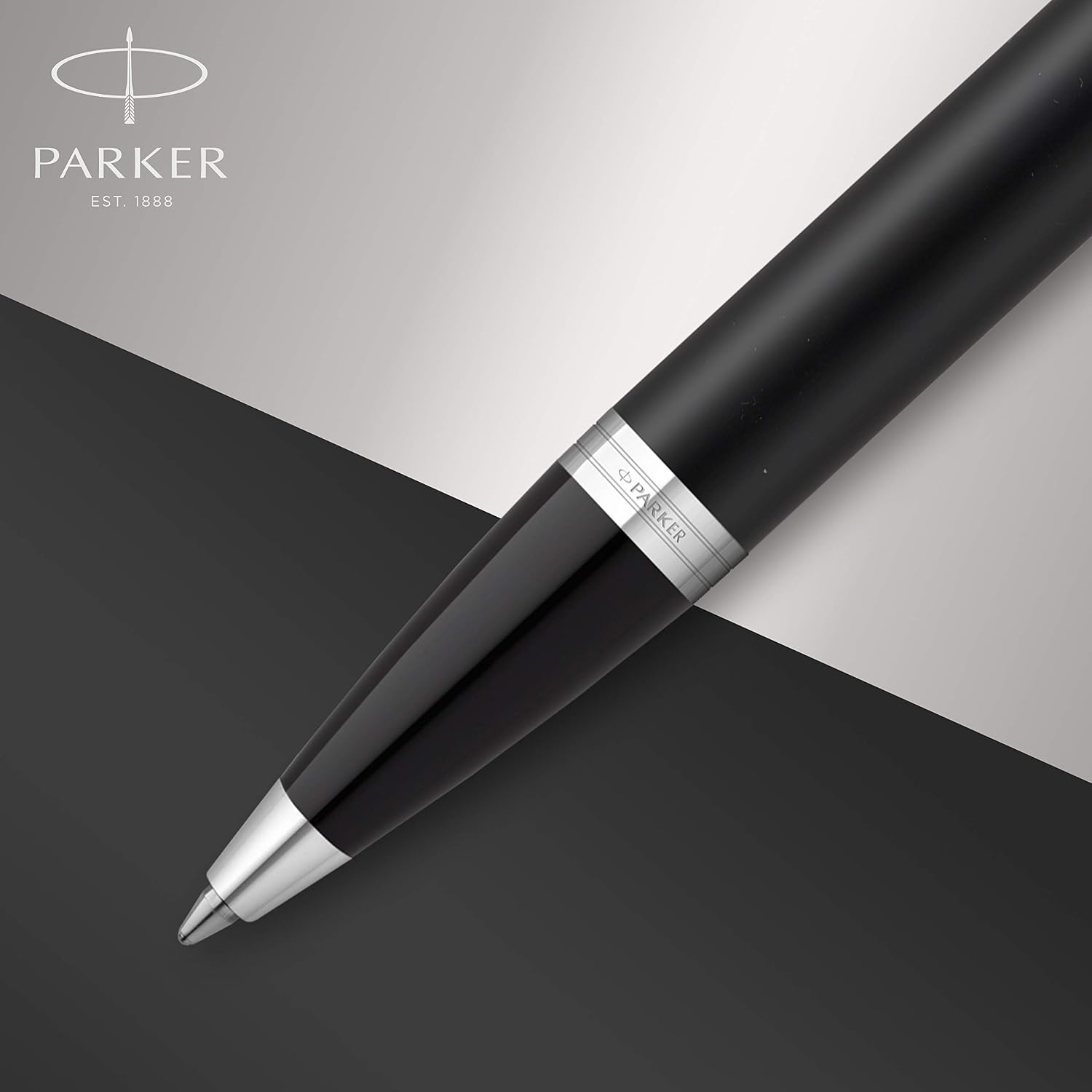 Parker IM Ballpoint Pen, Matte Black with Chrome Trim - Image 5