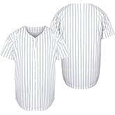 MESOSPERO Mens Button Down Shirts Short Sleeve Sports Uniforms Blank Baseball Jersey S-XXXL
