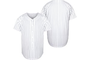 MESOSPERO Mens Button Down Shirts Short Sleeve Sports Uniforms Blank Baseball Jersey S-XXXL