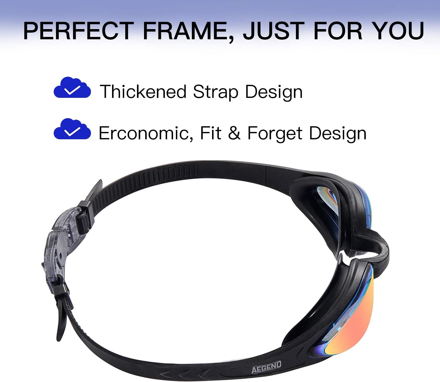 aegend Swimming Goggles, Streamlined Design Swim Goggles No Leaking