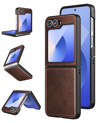Foluu for Samsung Galaxy Z Flip 5G Case, Galaxy Z Flip Leather