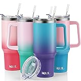 MaxBase 40 oz Tumbler with Handle and Straw