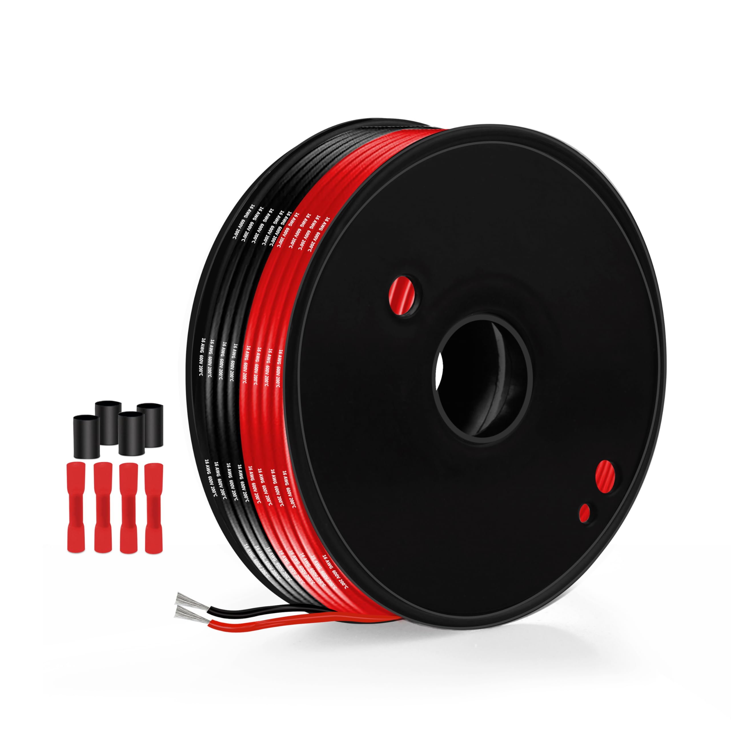 Electrical Wire,16 Gauge Silicone Wire-THUN-CT 1.3mm² 16 AWG Electrical Cable 78.7FT Length[39.4ft Black and 39.4ft Red]-Flexible, High Temperature, and Corrosion-Resistant