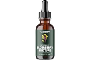 Betterbrand BetterLungs Elderberry Tincture Dietary Supplement - All Natural Sugar-Free Non-GMO Vegetarian for Winter Immune Support (30 Day)
