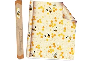 PICCIRCUIT Beeswax Wraps for Food Roll(13x39inch), Organic Beeswax Wrap Beeswax Food Wraps Reusable Food Wrap Sustainable Beeswax Paper Beeswax Sandwich Wrap Beeswax Storage Beeswax Cloth Beeswax Food Wrappers