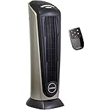 Lasko 751320 Ceramic Tower Space Heater with Remote Control - Features Built-in Timer and Oscillation,Gray 751320