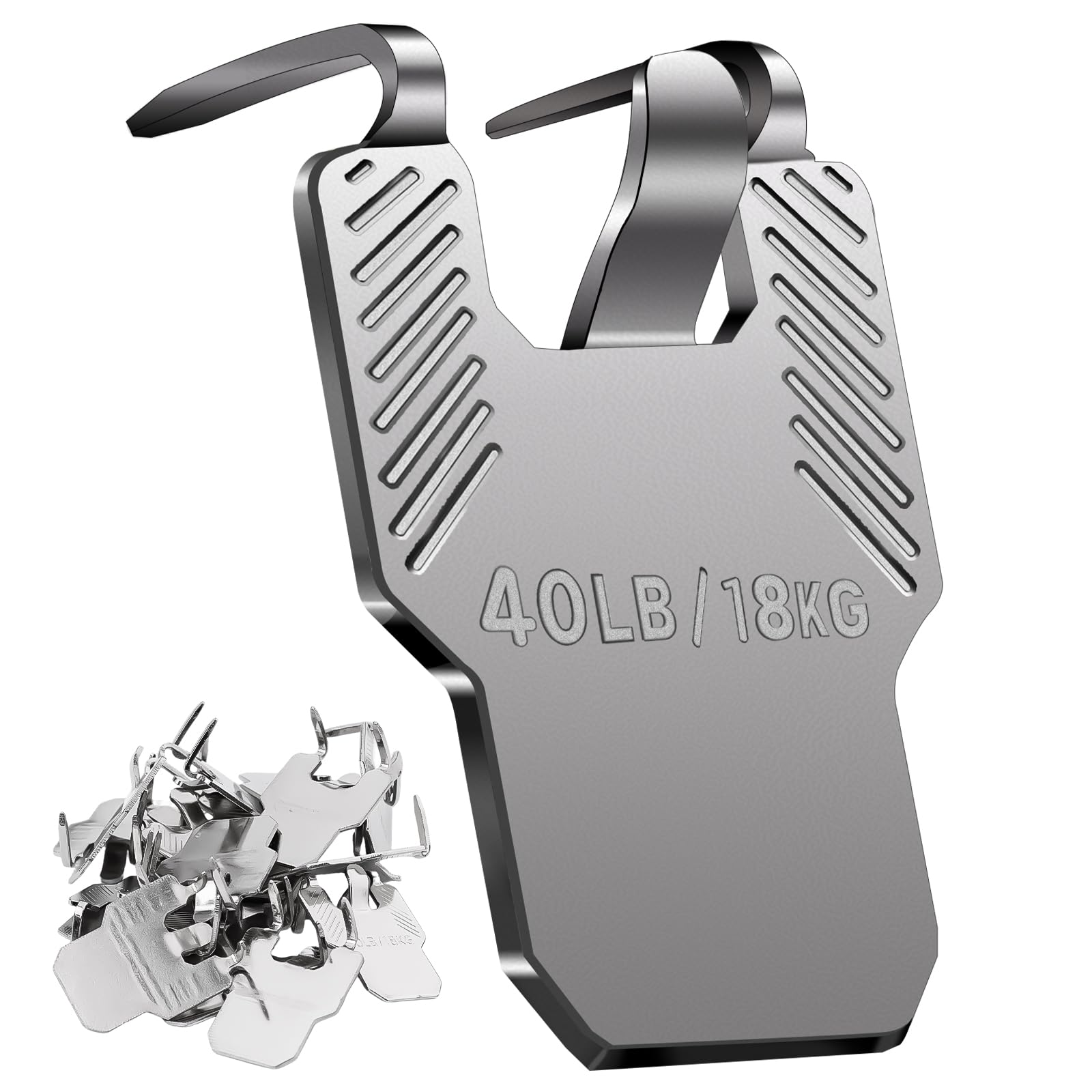 Photo 1 of 20 Pcs Claw Drywall Picture Hanger Drywall Picture Hangers for Decor Room or Office-No Damage Heavy Duty Wall Hanger for Hanging Picture Mirror Photo Poster Kit