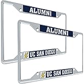 Desert Cactus University of California San Diego License Plate Frame Car Tag Holder for Front or Back of Car Officially Licensed Metal (Alumni Blue Background 2-Pack)