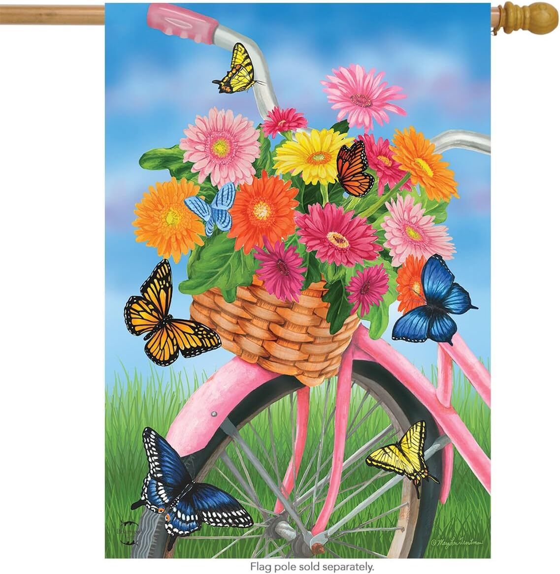 Best 28 X 40 Bicycle Garden Flags