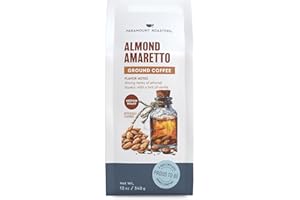 PARAMOUNT ROASTERS Almond Amaretto Flavored Ground Coffee, 1-12oz Medium Roast