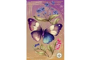 Carnet de mots de passe | Couverture papillon: 40 pages | 5" x 8" | en Français | Encryption simple | Identifiants | Emails |