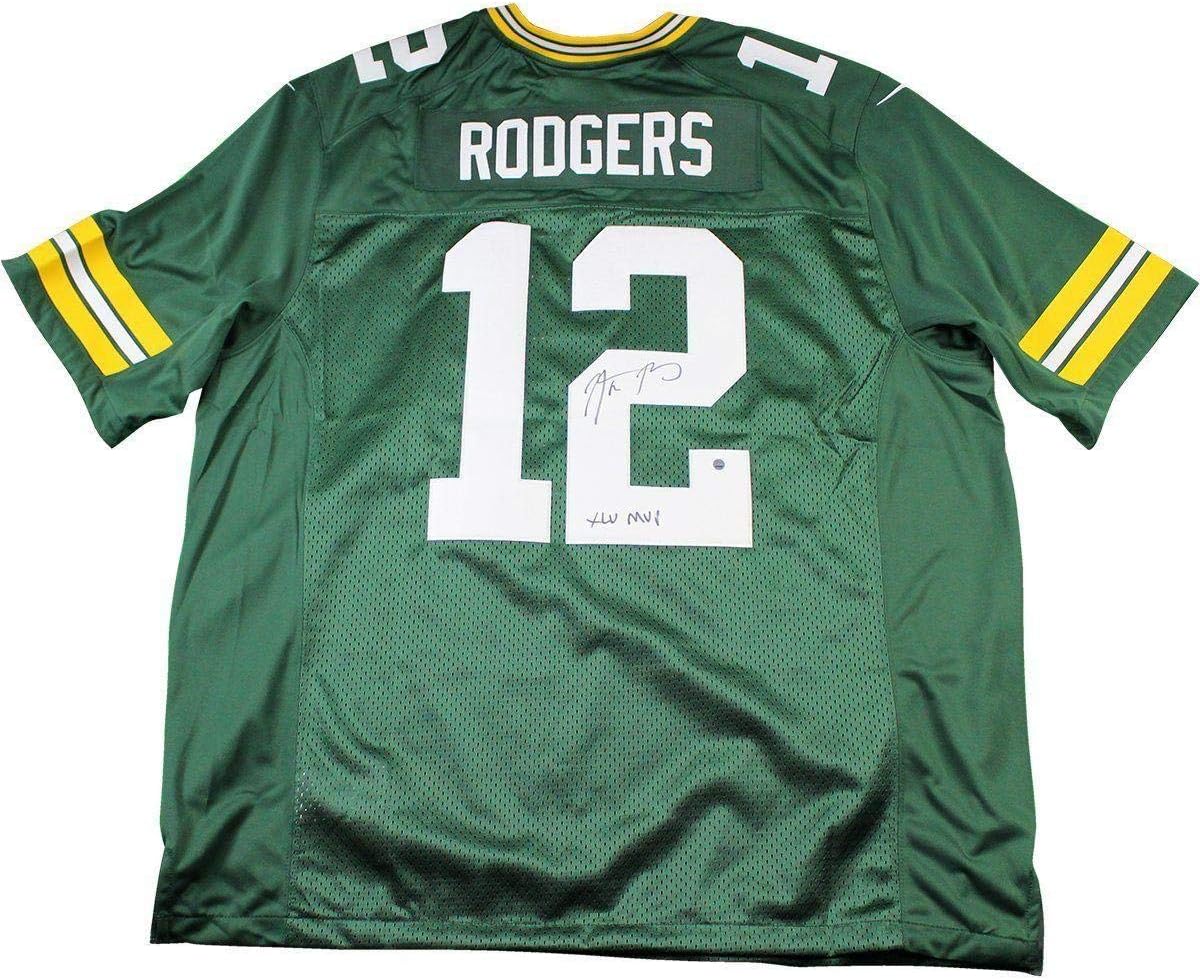 Aaron Rodgers Signed Green Bay Packers Twill Green Jersey