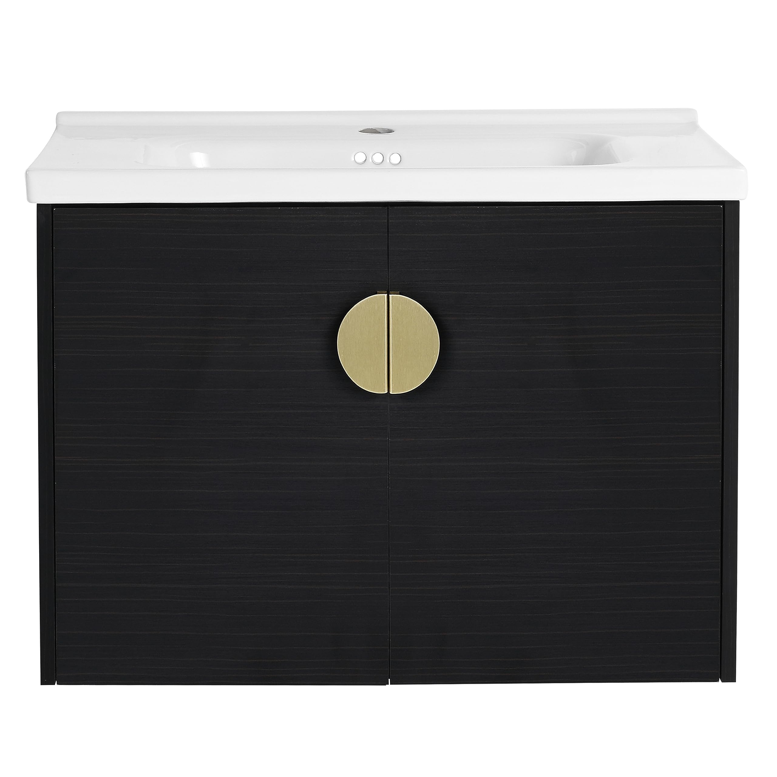 Photo 1 of ************COUNTER TOP IS BROKEN*************
HomSof 28 Inch Soft Close Doors Bathroom Vanity with Sink for Small Bathroom,Black