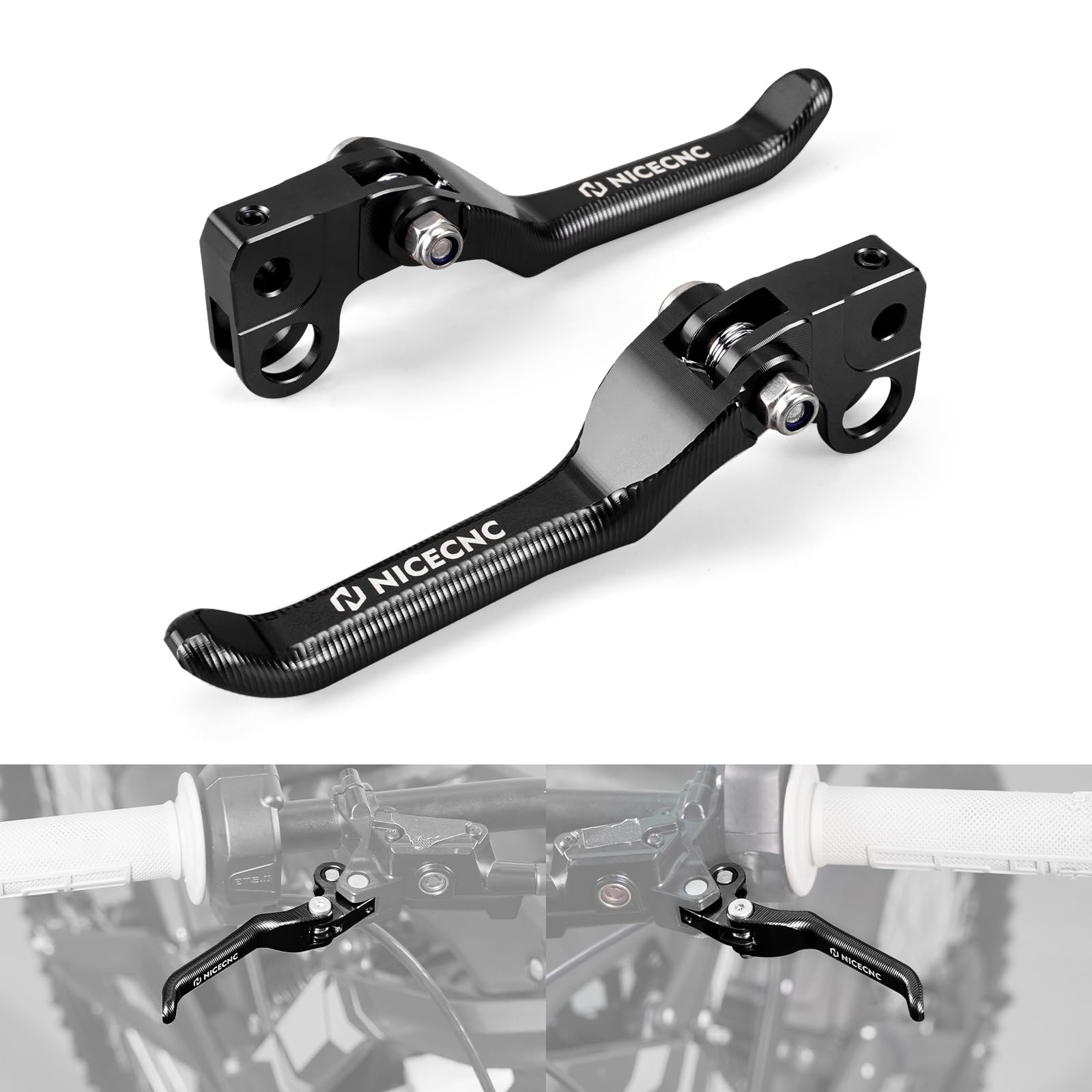 Photo 1 of NICECNC Brake Levers Folding Front Rear Brake Levers Compatible with Surron Light bee X/S/ L1E Motorcycle Aluminum CNC Brake Lever Compatible with Segway X160 X260 See Fitment