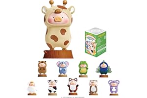 TOYZERO + Lulu The Piggy Blind Box Figures - Animal Party Series Blind Boxes Mystery Box Cute Animal Figurines Collectible Toys Home Desk Decorations Holiday Birthday Gifts, Single Box