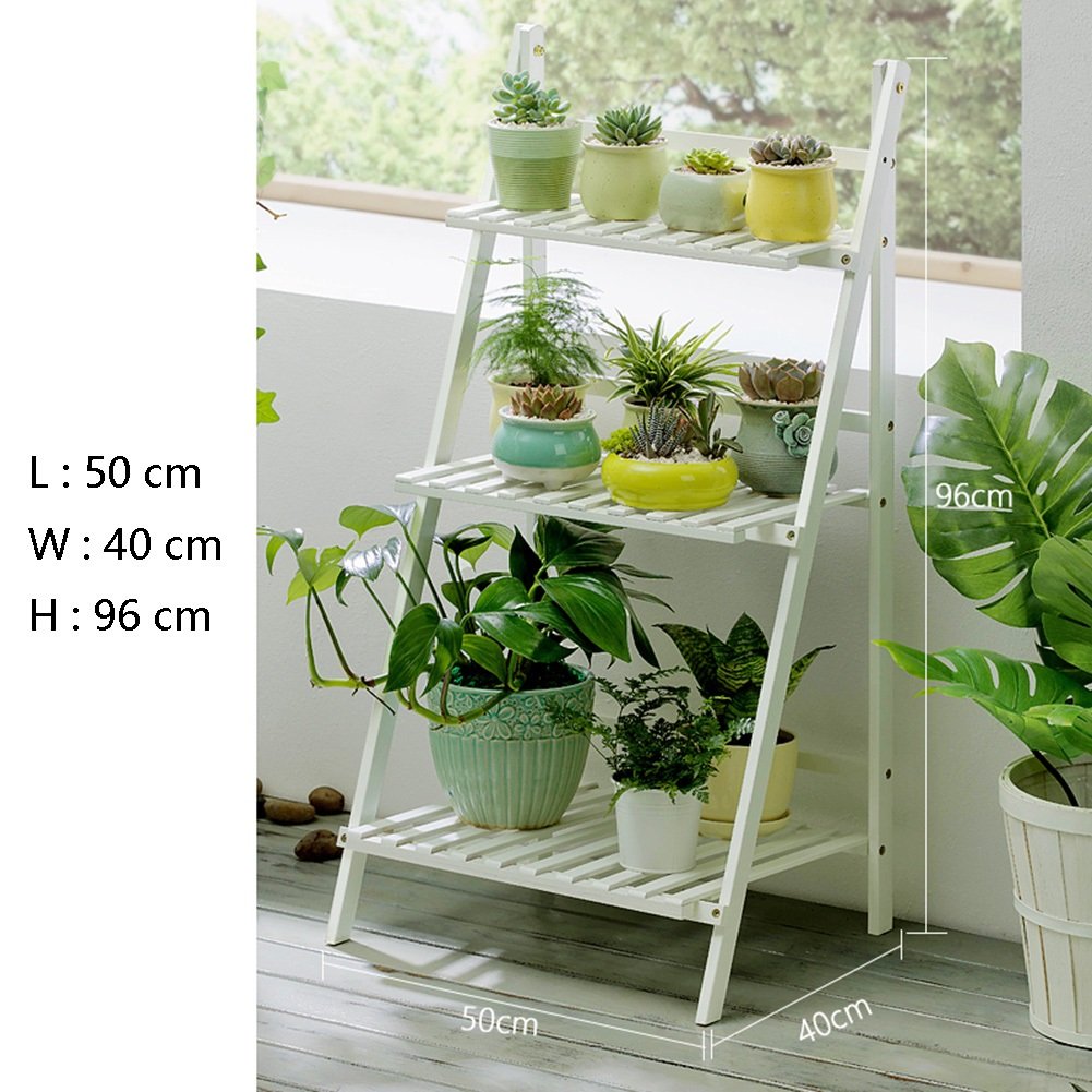 ASDFNF Soporte De Flores, Planta De Maceta De Madera Escalera De ...