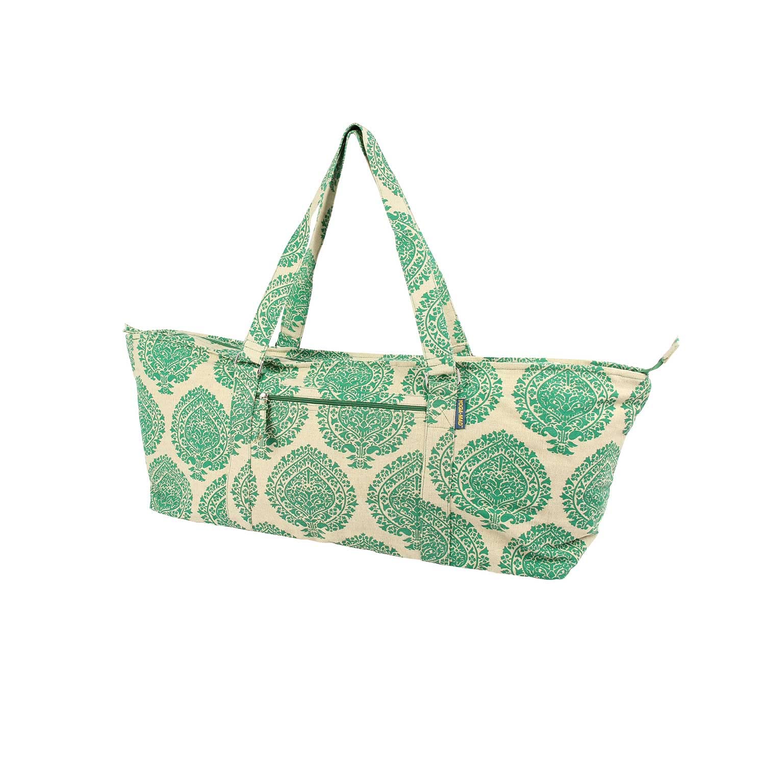 Yoga-Mad Large Yoga Mat Bag | Full Zip Yoga Bag | Green Unisex Carrier | Stores Mat and Accessories | Suitable for Pilates, Yoga, Gym, Fits Most Mat Sizes — image 1