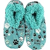 Lazy One Fuzzy Feet Slipper Socks for Women, Cute Fleece-Lined House Slippers, Cute Dog & Cat Design