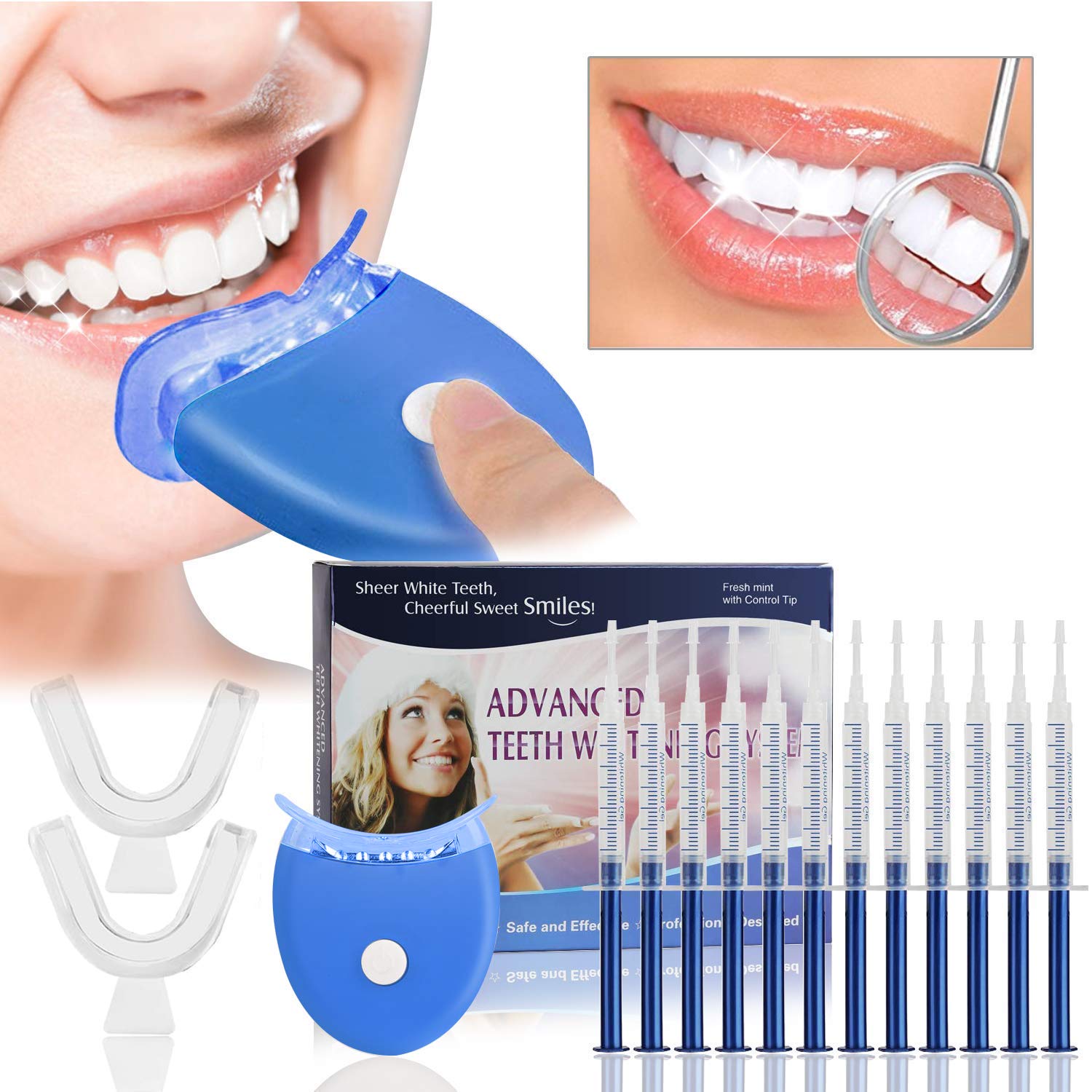 UNDOMIEL Teeth Whitening Kit Xpassion Professional Tooth Whiten Gel Dental Care Home Bleaching Kit for White Teeth Including 12 Teeth Whitening Gel