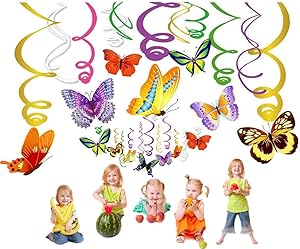 Butterfly Decorations Spring Butterfly Decoration,Butterfly Spring Hanging Swirl Decorations for Home,Classroom, Holiday ,Graduation,Girl,Boys Baby Shower,Birthday Party Carnival, Mexican Fiesta ,Summer Decoration Supplies 30PC