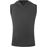 RIKUAOU Boys Youth Sleeveless Compression Hoodie Shirt,Quick Dry Football Basketball Undershirt,Athletic Soft Tank Tops Sport