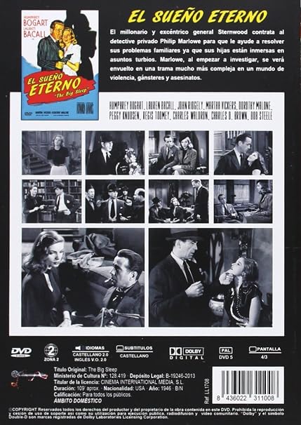 Amazon Com El Sueno Eterno The Big Sleep Audio English Spanish Region 2 Movies Tv
